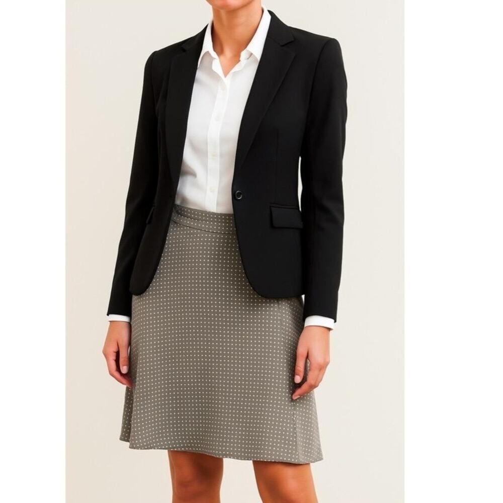 Jones New York Brown Polka Dot Pattern‎ Midi Length Wrap Skirt Womens Size 14